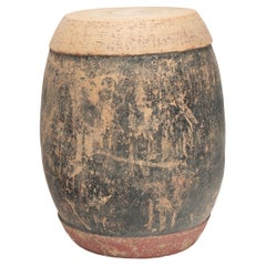 Chinese Painted Earthenware Drum Stool, c. 1900