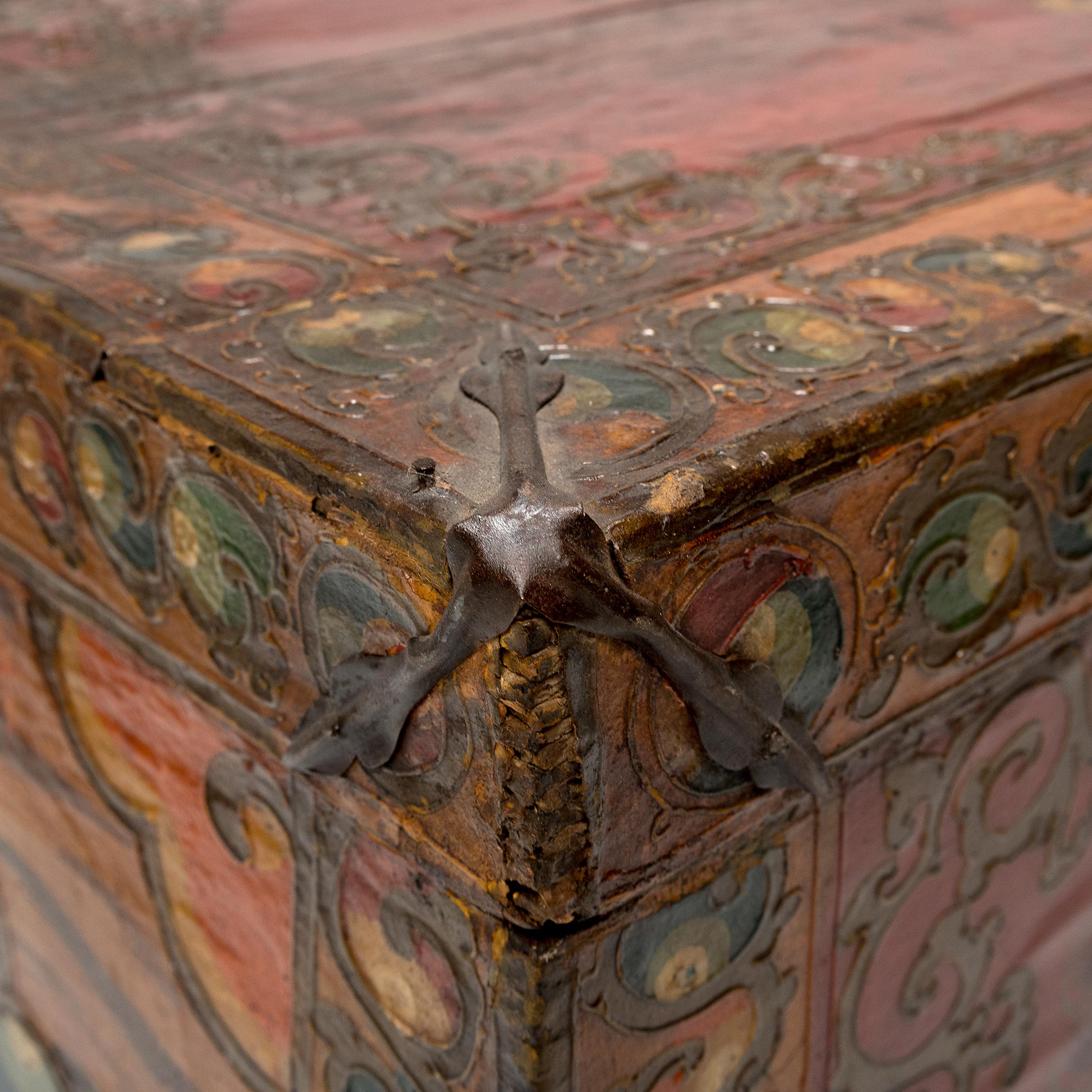 Chinese Painted Elephant Trunk Table, C. 1900 For Sale 5