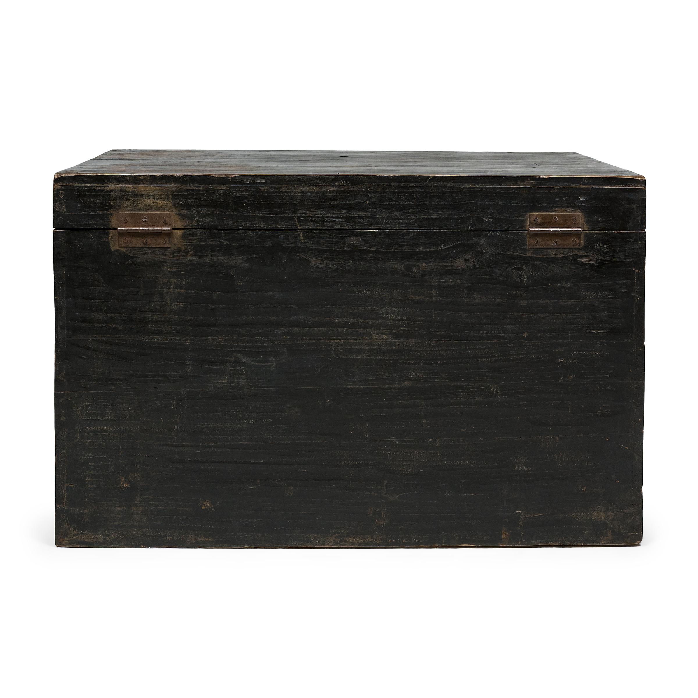 Wood Chinese Painted Festival Trunk, c. 1820 For Sale