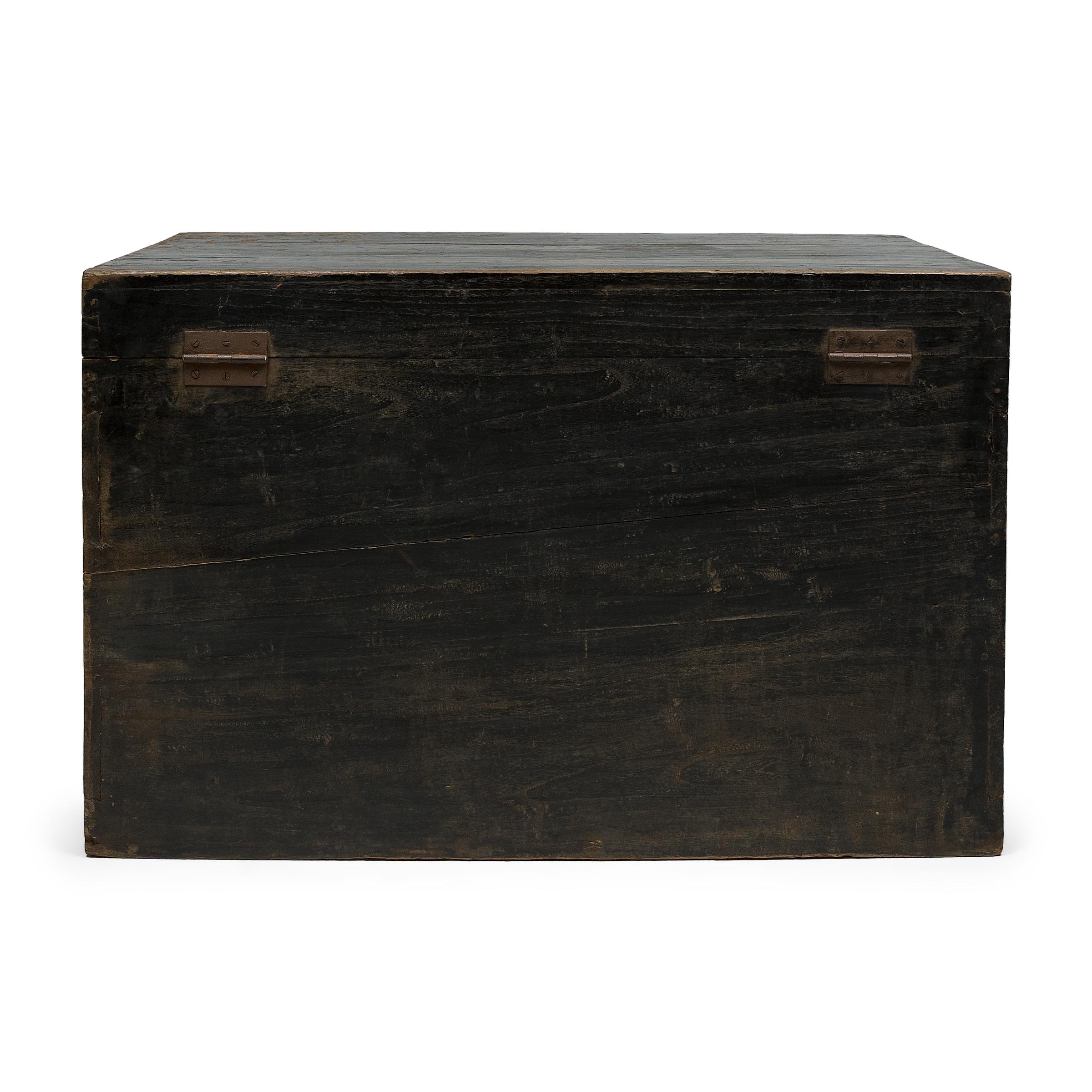 Wood Chinese Painted Festival Trunk, c. 1820 For Sale