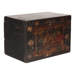 Chinese Painted Folk Trunk, c. 1900