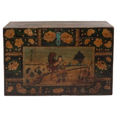 Baule popolare cinese dipinto, 1900 ca.