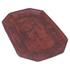 Chinese Painted Footed Tray, c. 1900