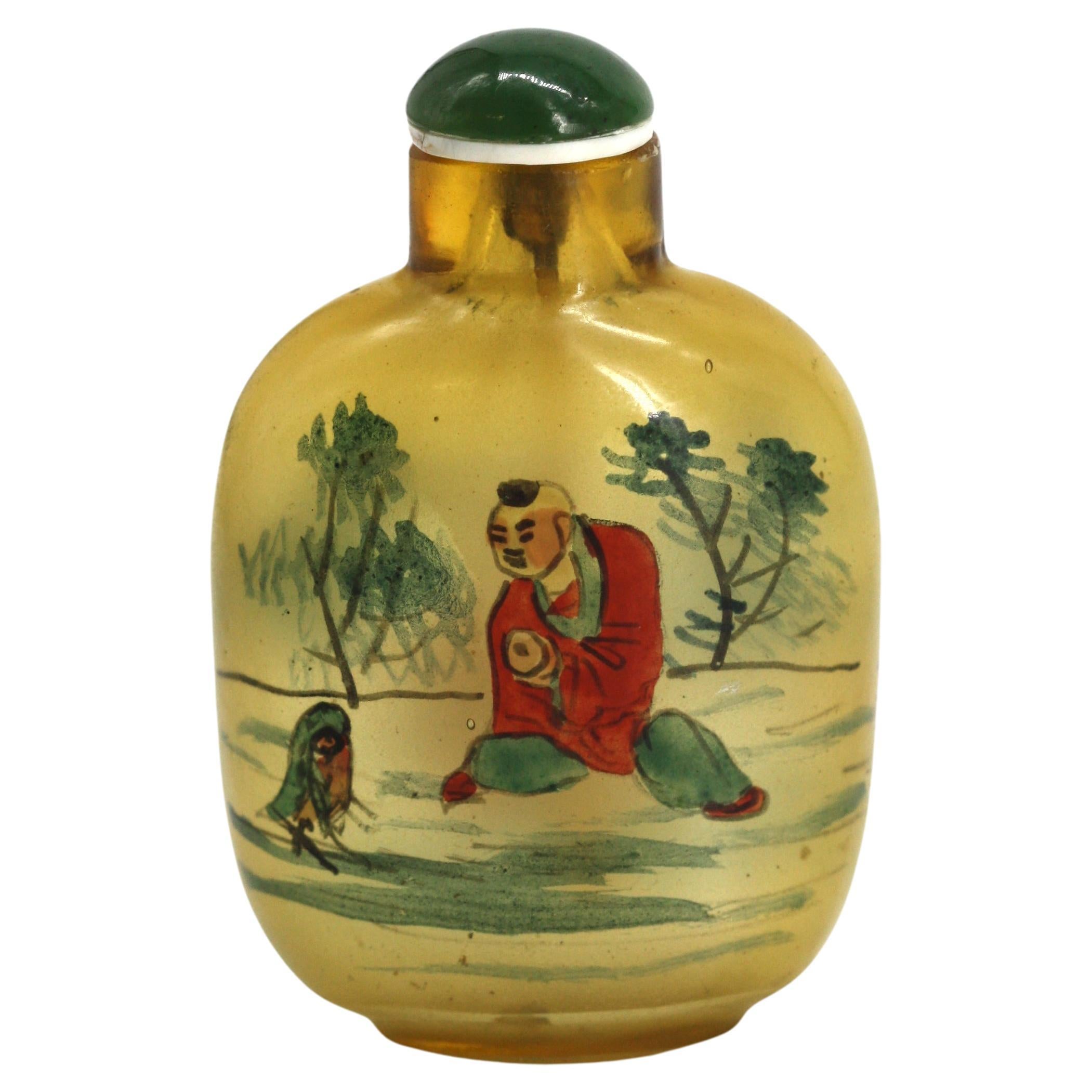 Chinese Painted Glass Snuff Bottle
