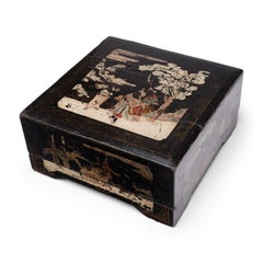Chinese Painted Scholar's Presentation Box, c. 1800