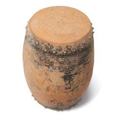 Chinese Painted Terracotta Drum, c. 1850