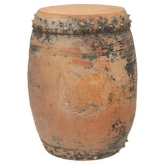 Chinese Painted Terracotta Drum, c. 1850