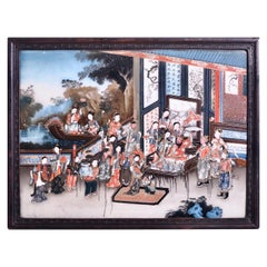 Chinese Painting on Glass, 19th Century