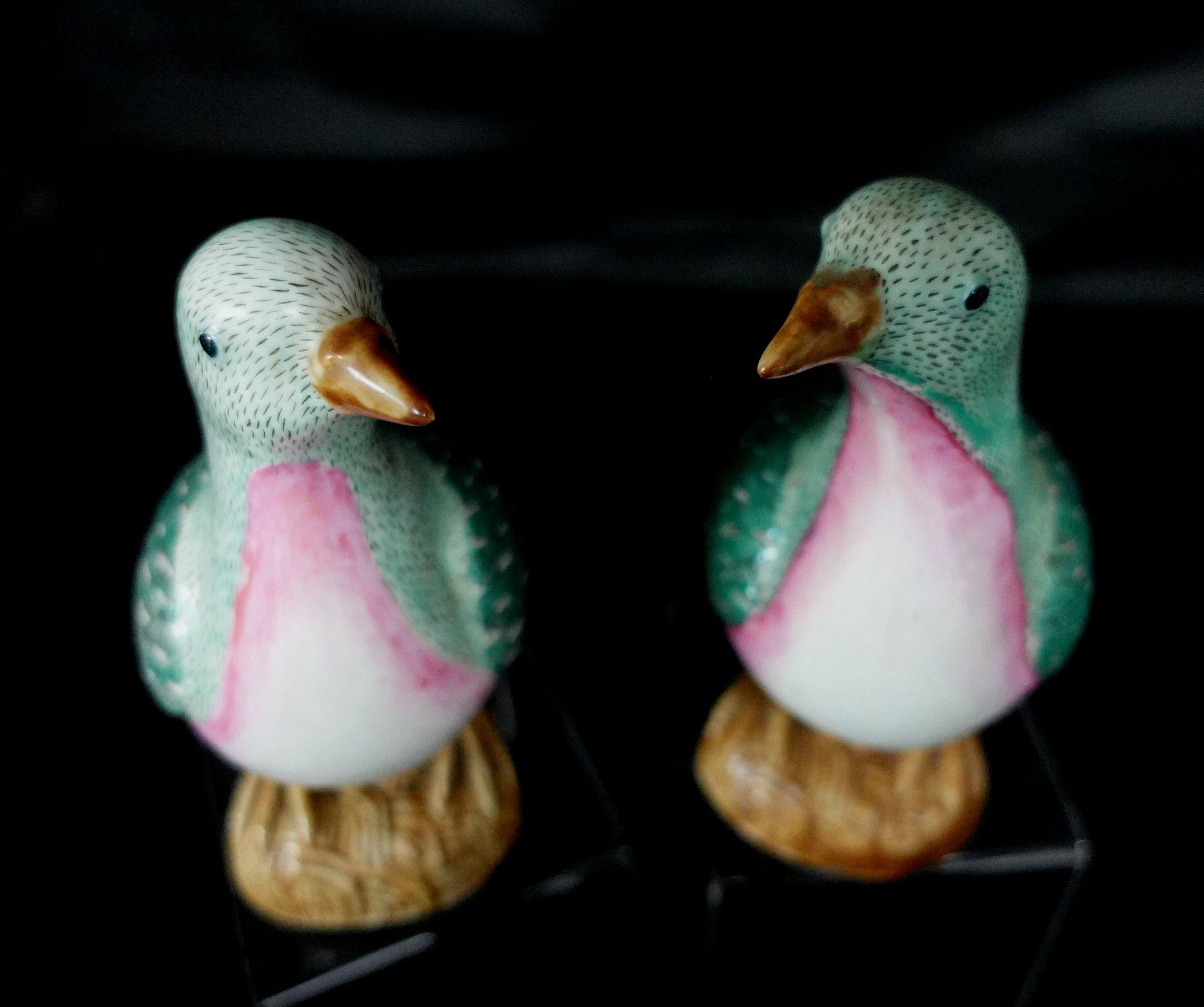 Chinese Pair of Famille Rose Porcelain Doves 'Birds', Ric.00035 For Sale 5