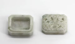 Chinese Pale Green Jade Covered Box