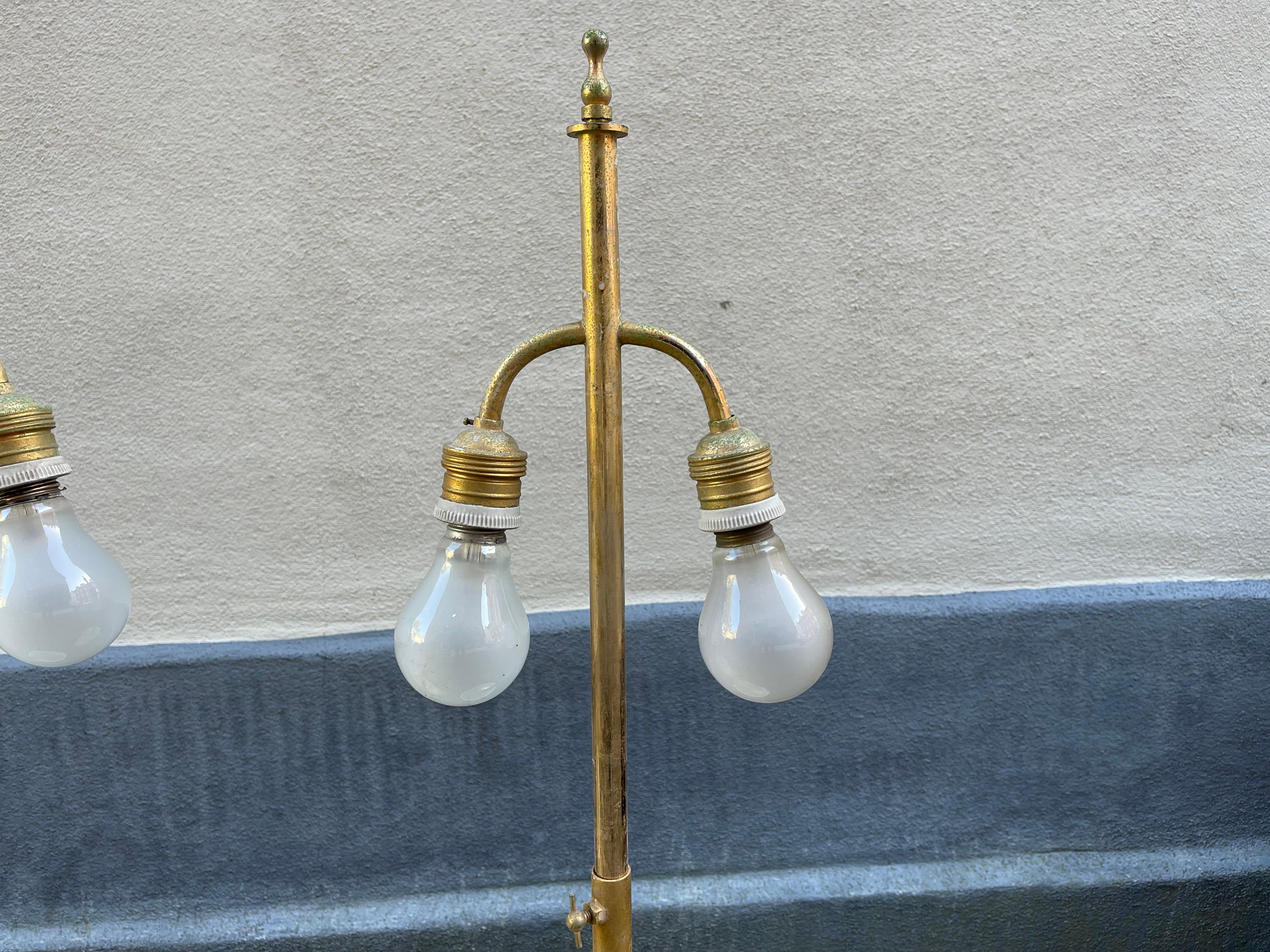 Chinese Pale Yellow Celadon Porcelain Table - Floor Lamps, Set of 2 For Sale 4
