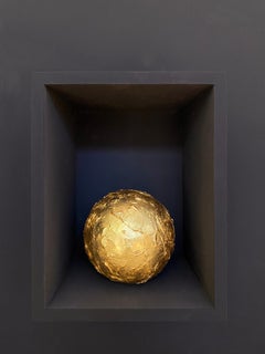 Chinese papier-mâché golden sphere