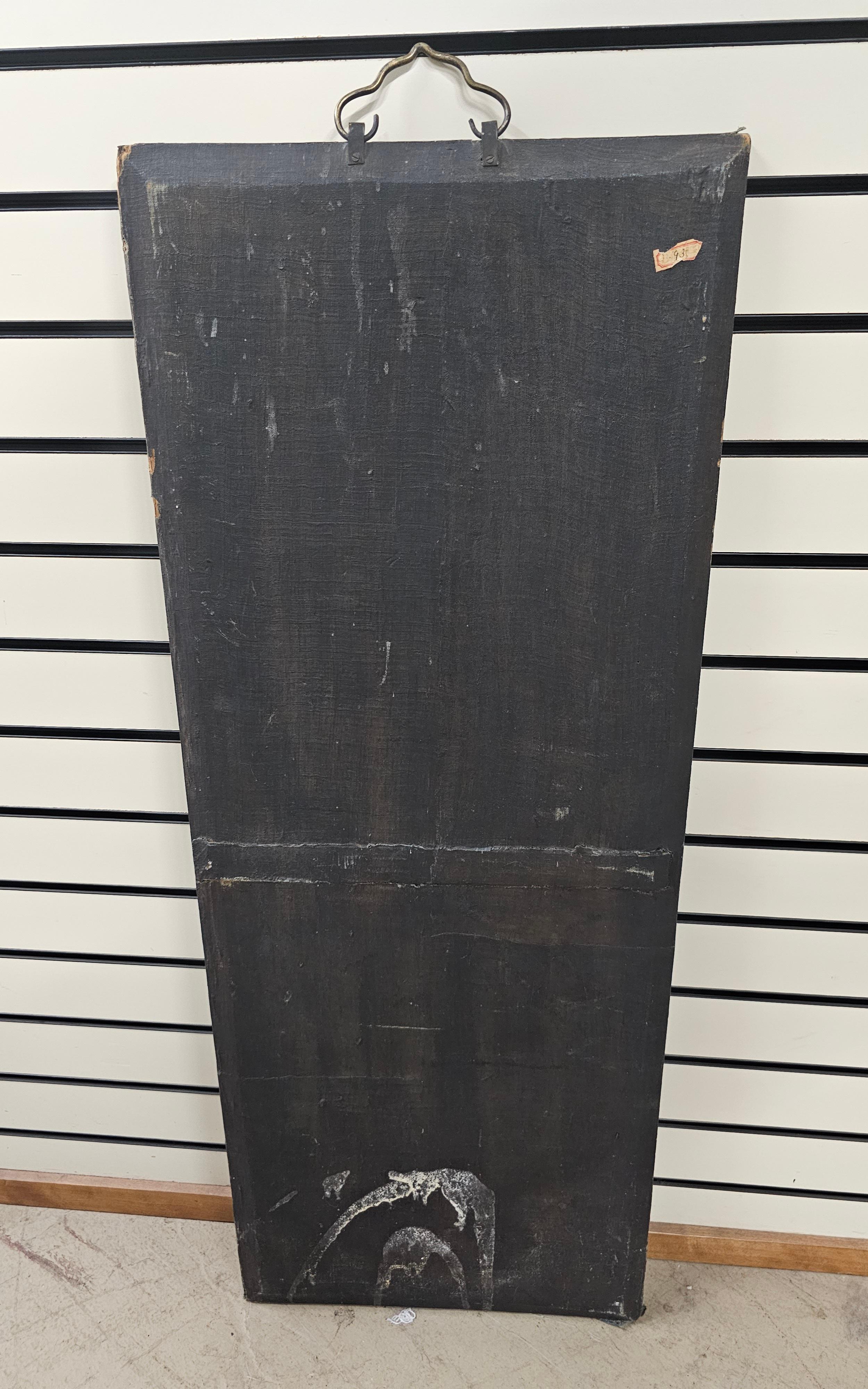 Chinese Parcel Vergoldet, Ebonisiert  und verzierte Wood Wood Plaque zum Aufhängen im Angebot 2
