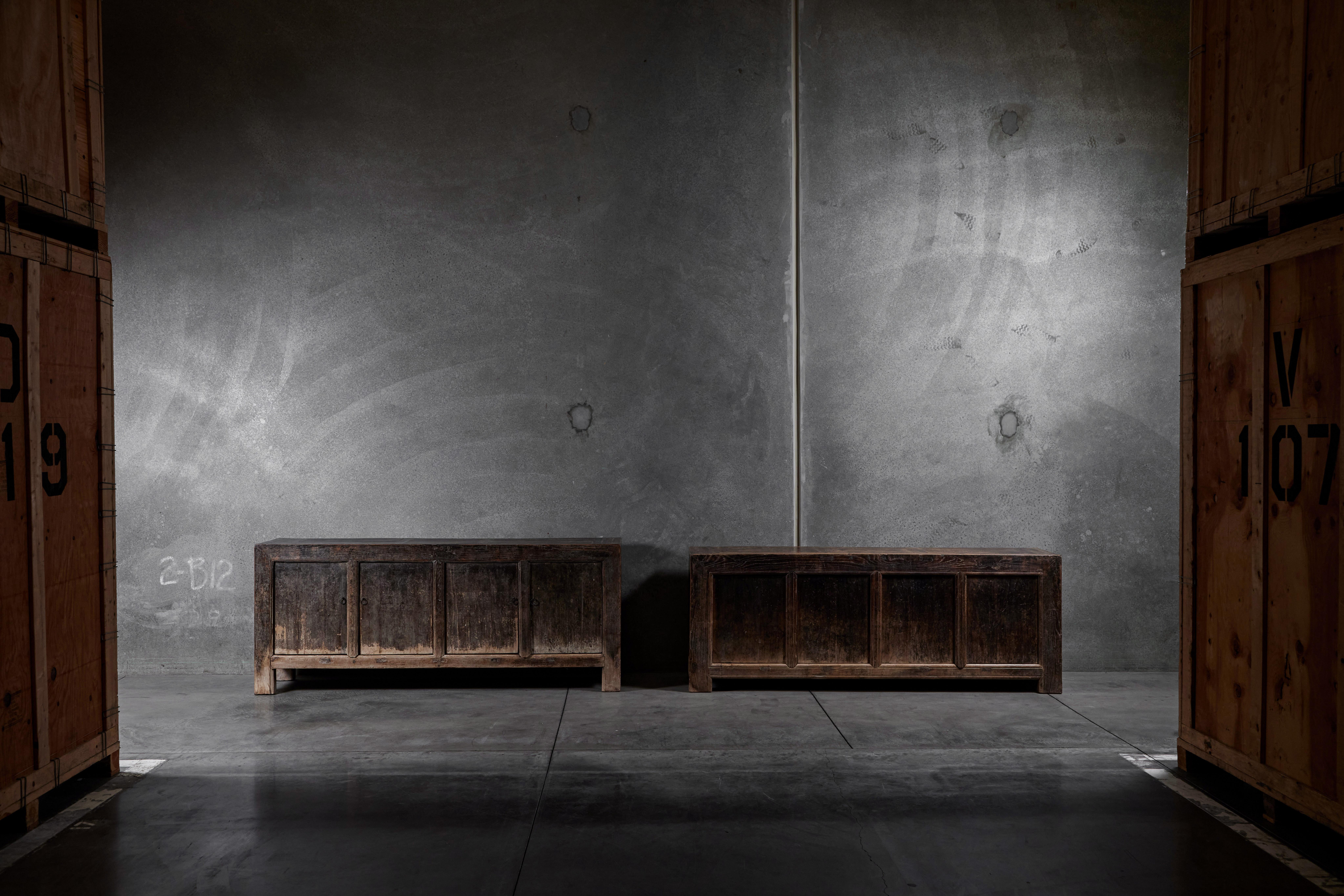 Chinese Patinated Wood Sideboard 5
