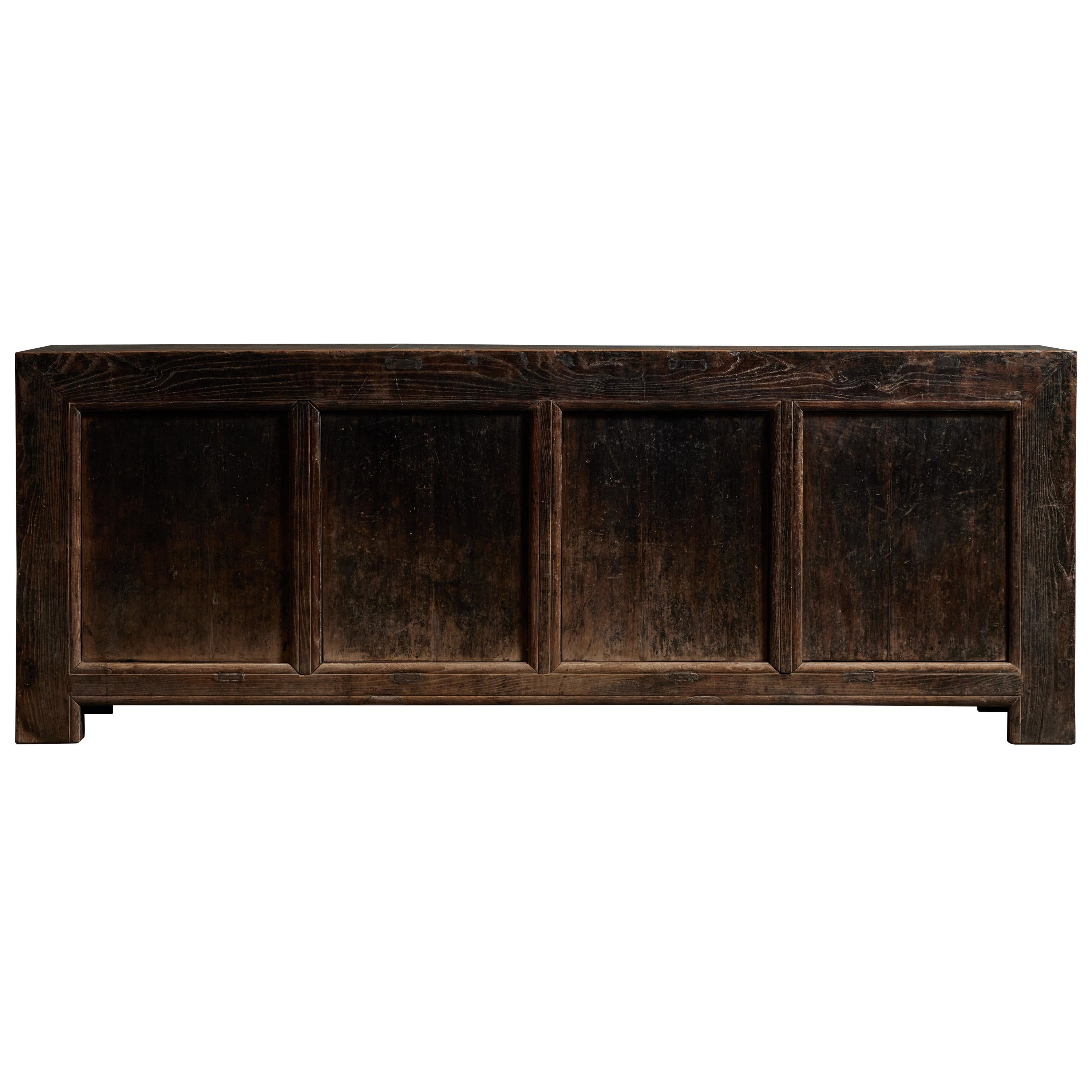 Chinese Patinated Wood Sideboard