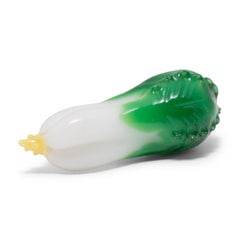 Chinese Peking Glass Bok Choy Charm, c. 1920