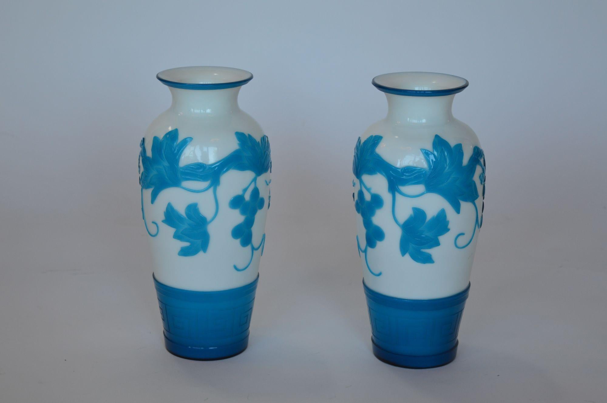 Asian Chinese Peking Glass Vase For Sale