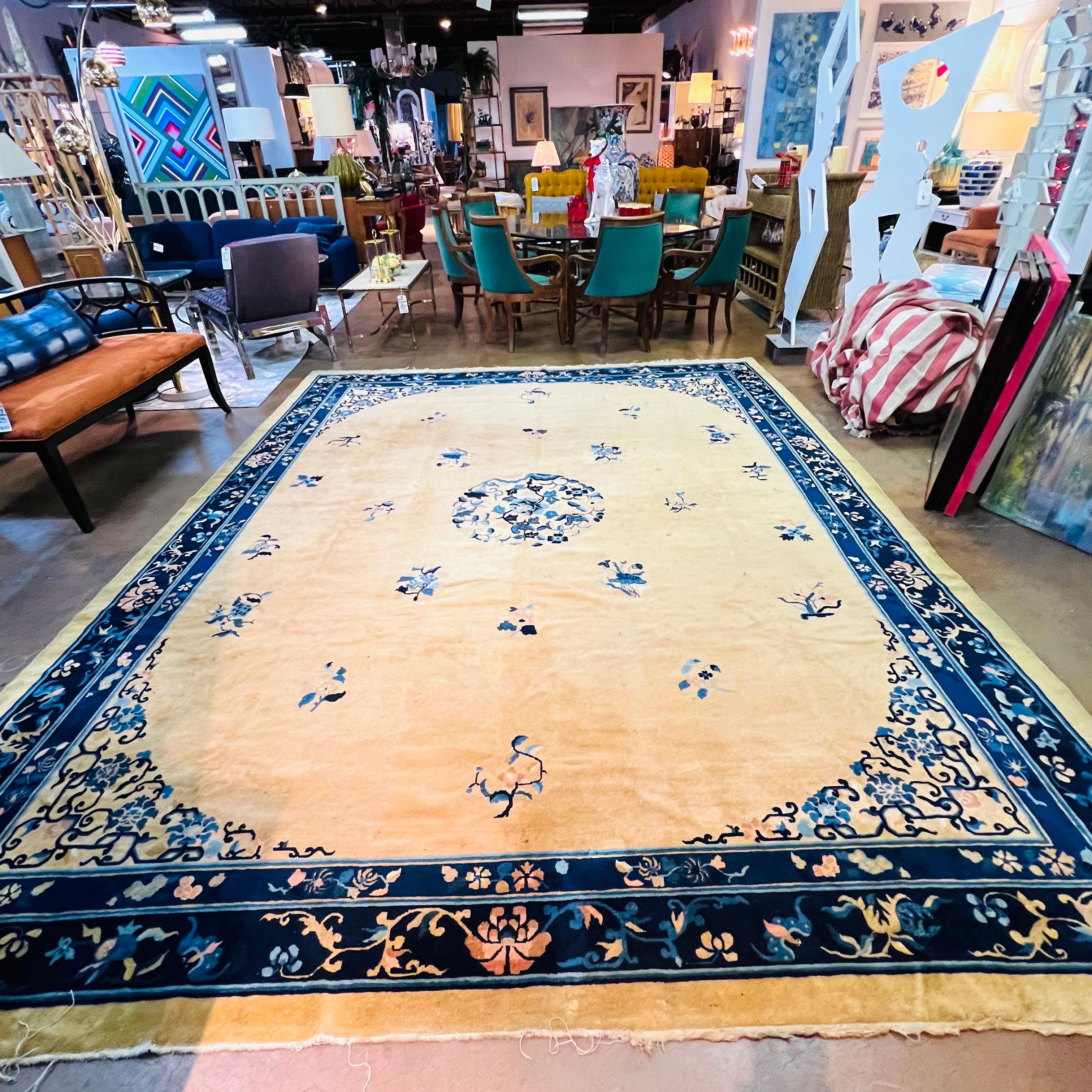 Chinese Peking Hand Knotted Rug For Sale 6