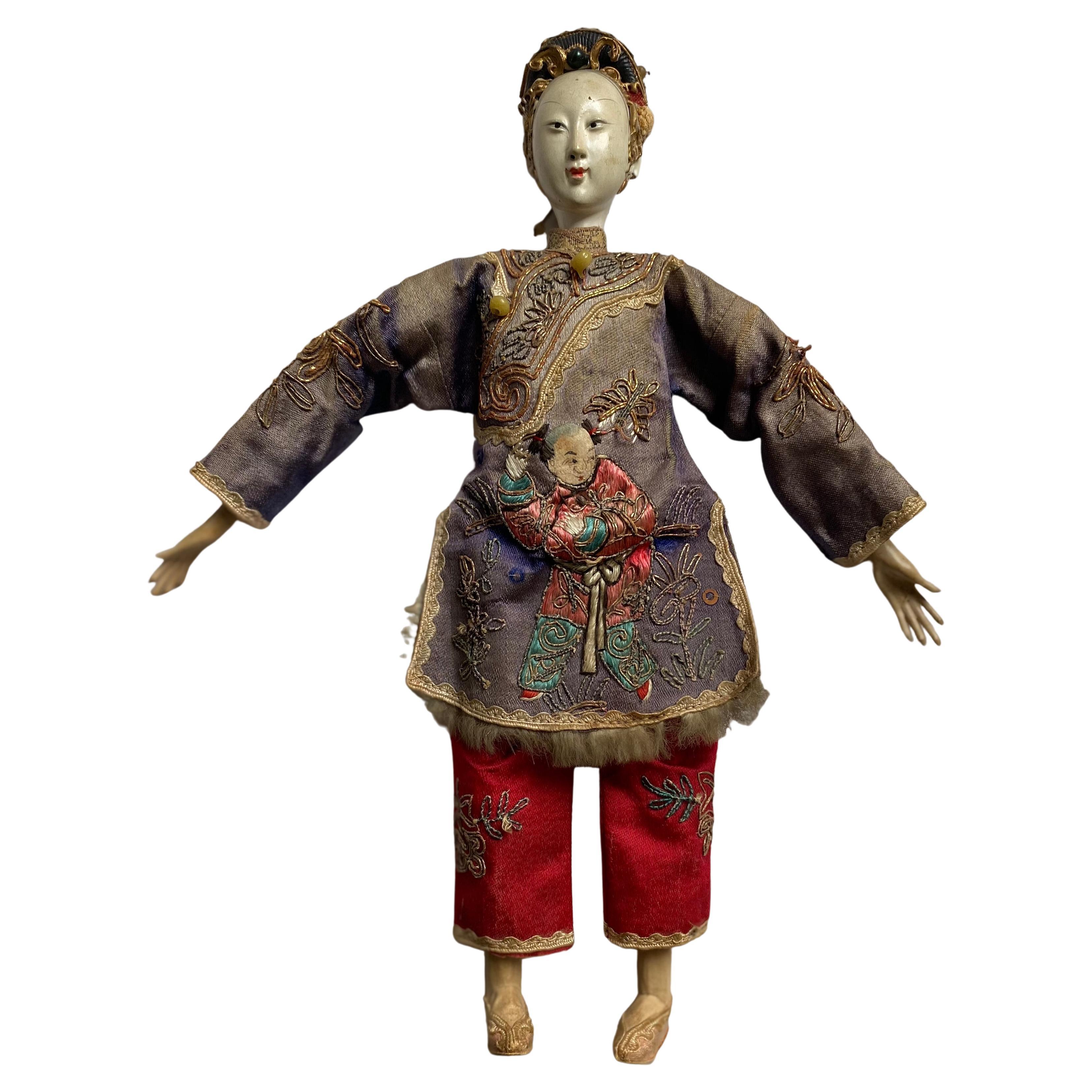 Chinese Peking Opera Theatre Puppet, Chaozhou Doll, Qing Dynasty