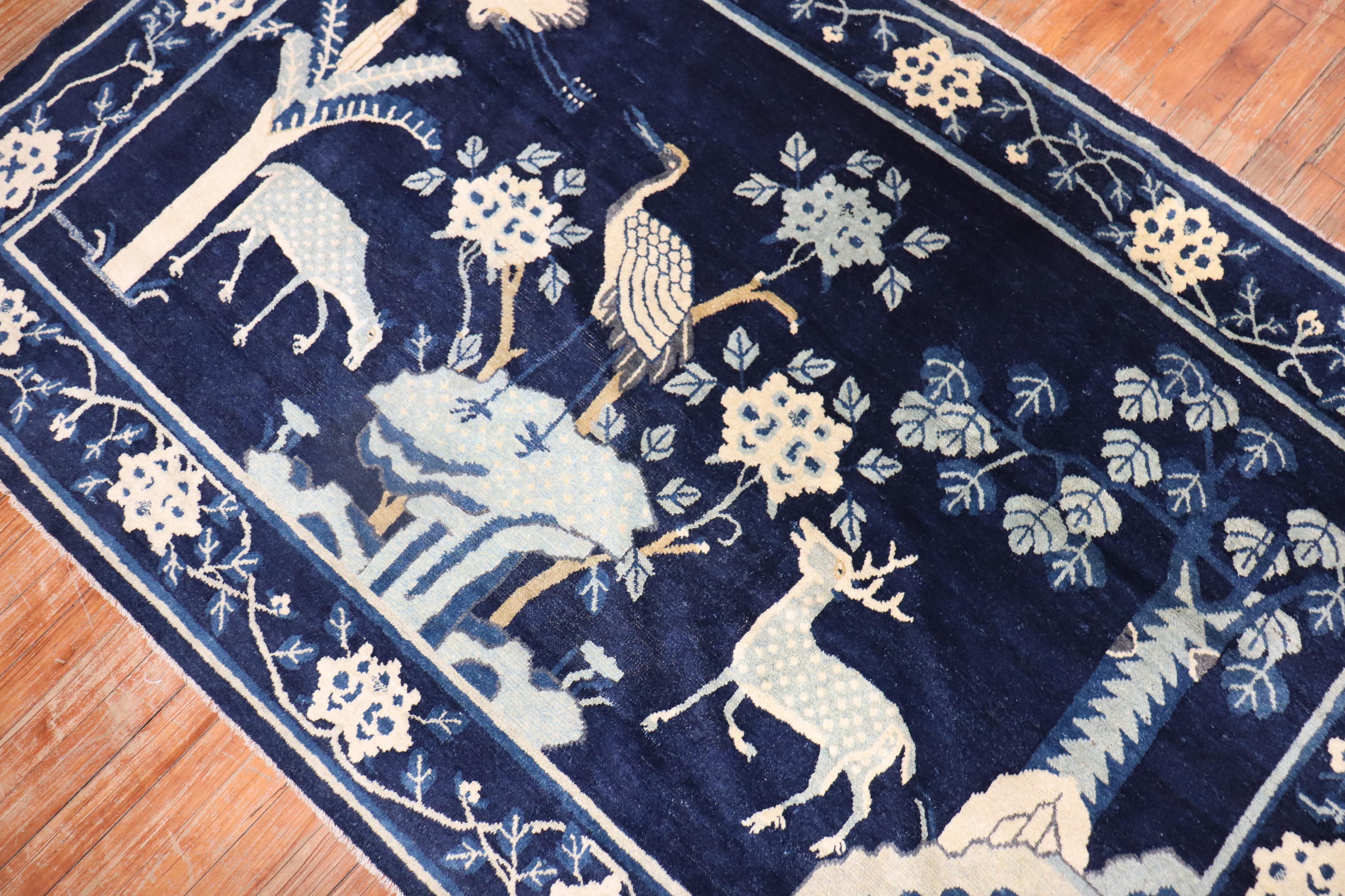 Chinese Peking Pictorial Rug For Sale 1