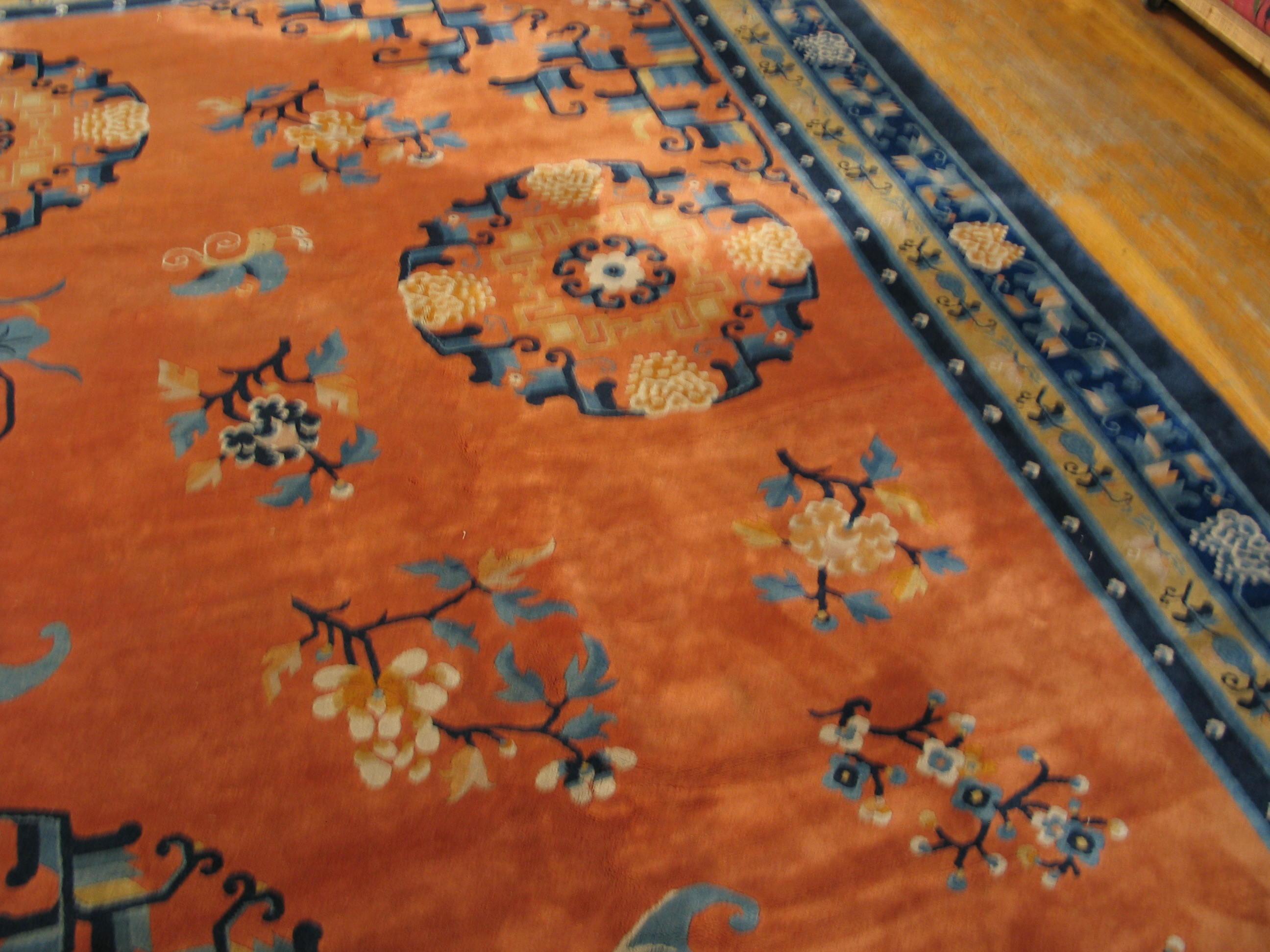 Hand-Knotted Chinese, Peking Rug For Sale