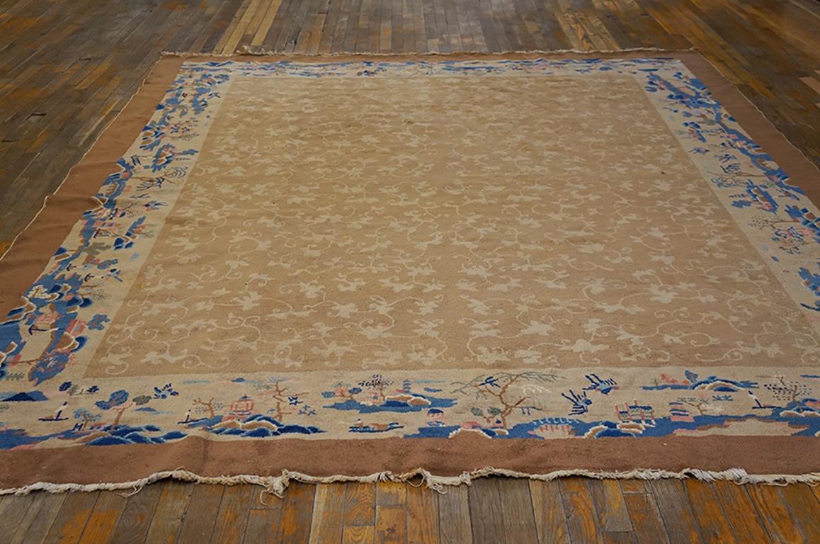 Hand-Knotted Early 20th Century Chinese Peking Carpet ( 8' x 9'10