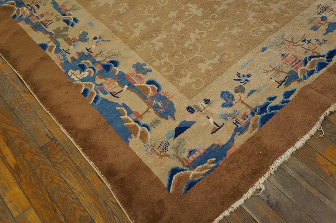Wool Early 20th Century Chinese Peking Carpet ( 8' x 9'10