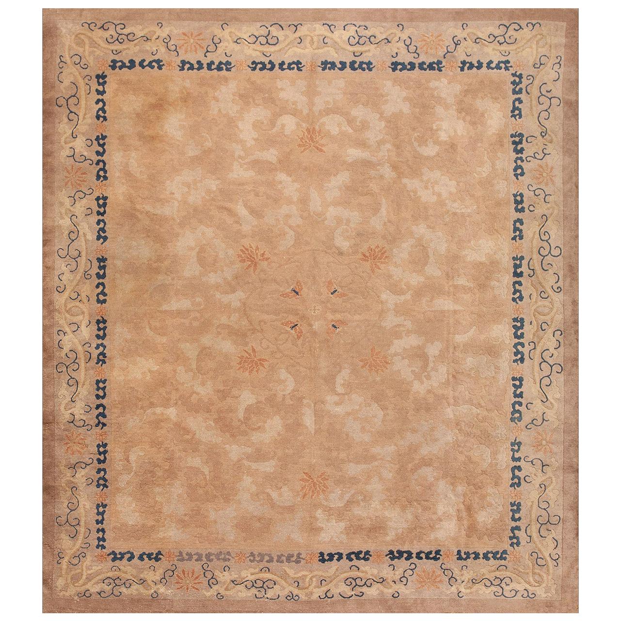 Antique Chinese Peking Rug 8' 0" x 9' 8"  For Sale