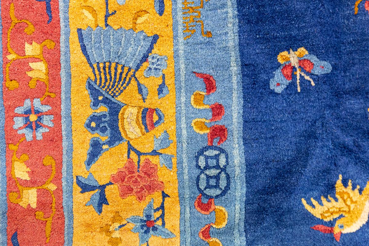 Chinese Peking Rug Blue For Sale 4