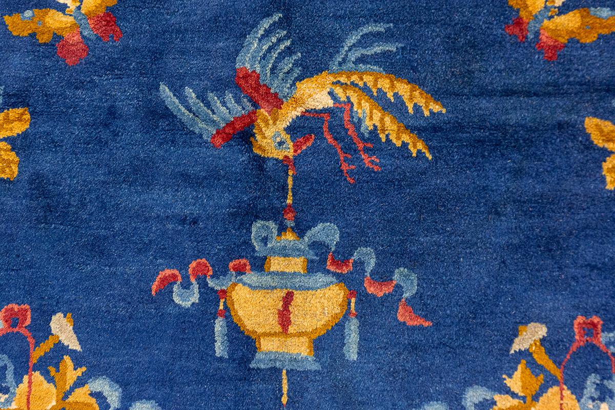 Chinese Peking Rug Blue For Sale 2