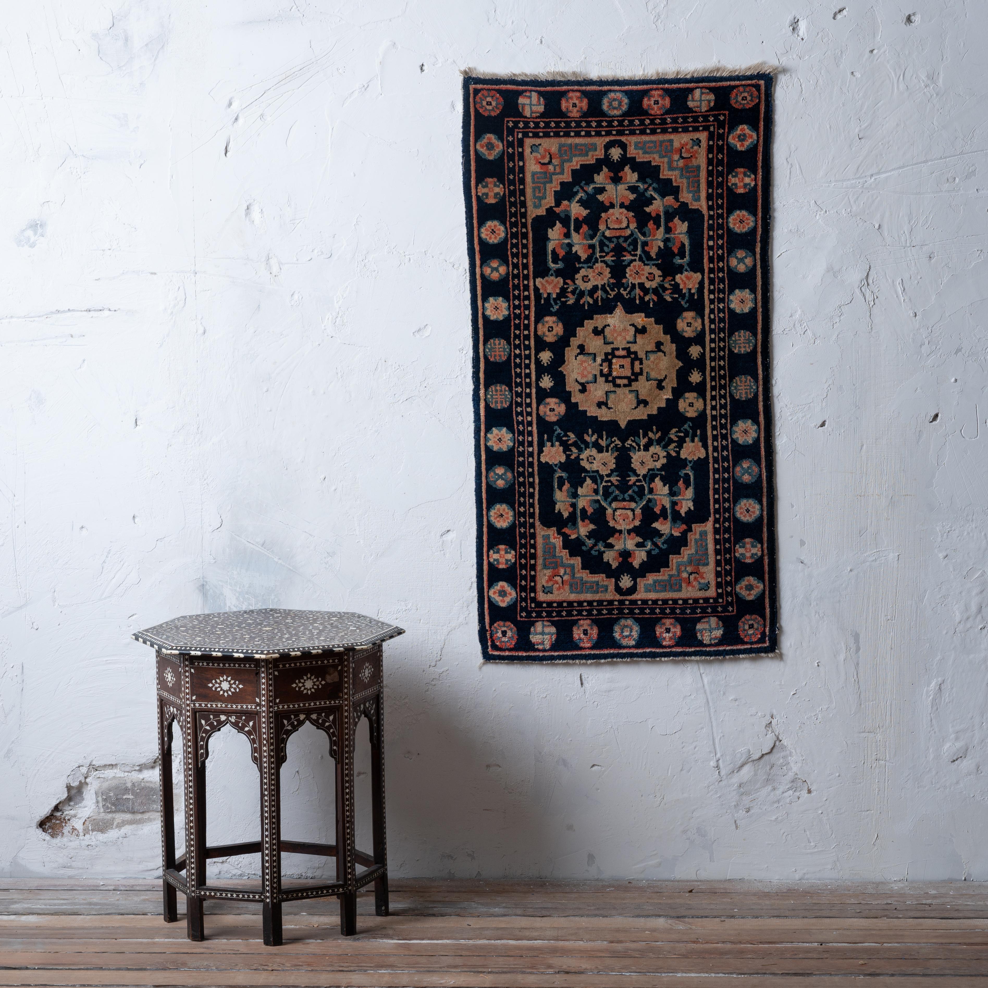 Qing Chinese Peking Rug, c.1890s For Sale