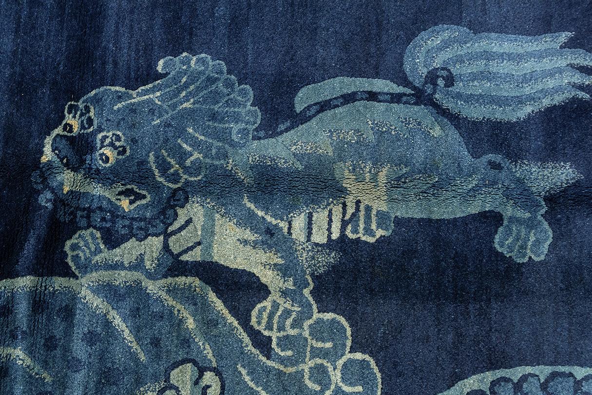 Tapis pékinois chinois motif chien Foo en vente 3