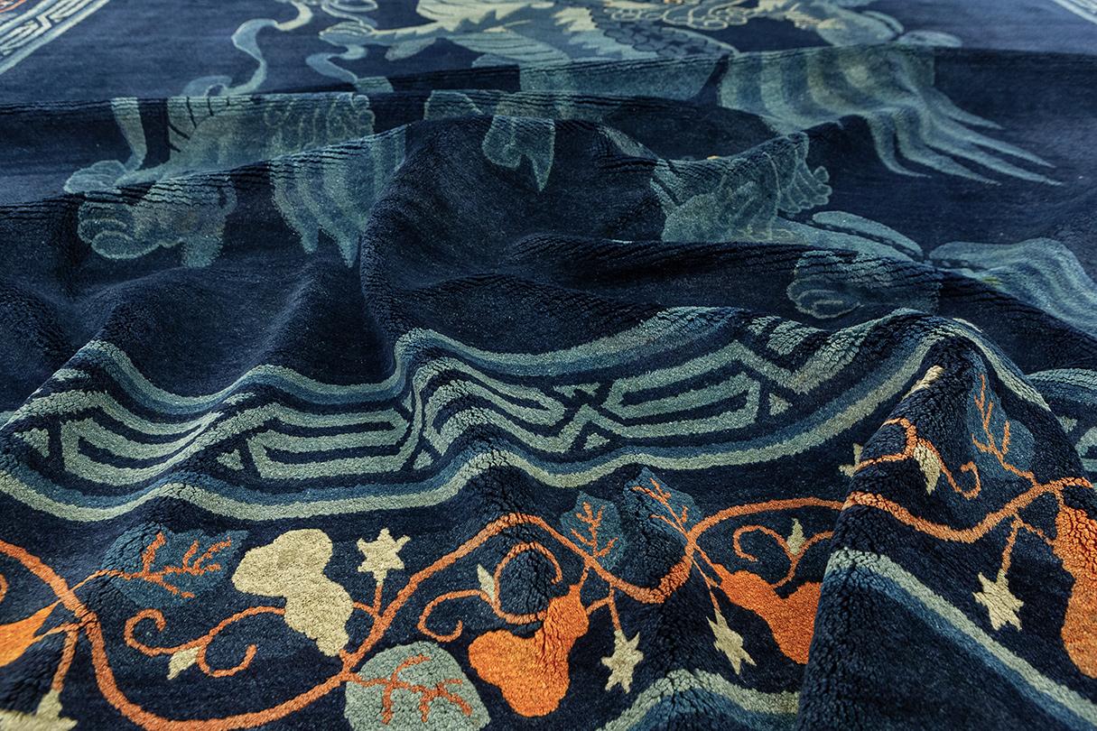 Tapis pékinois chinois motif chien Foo en vente 6