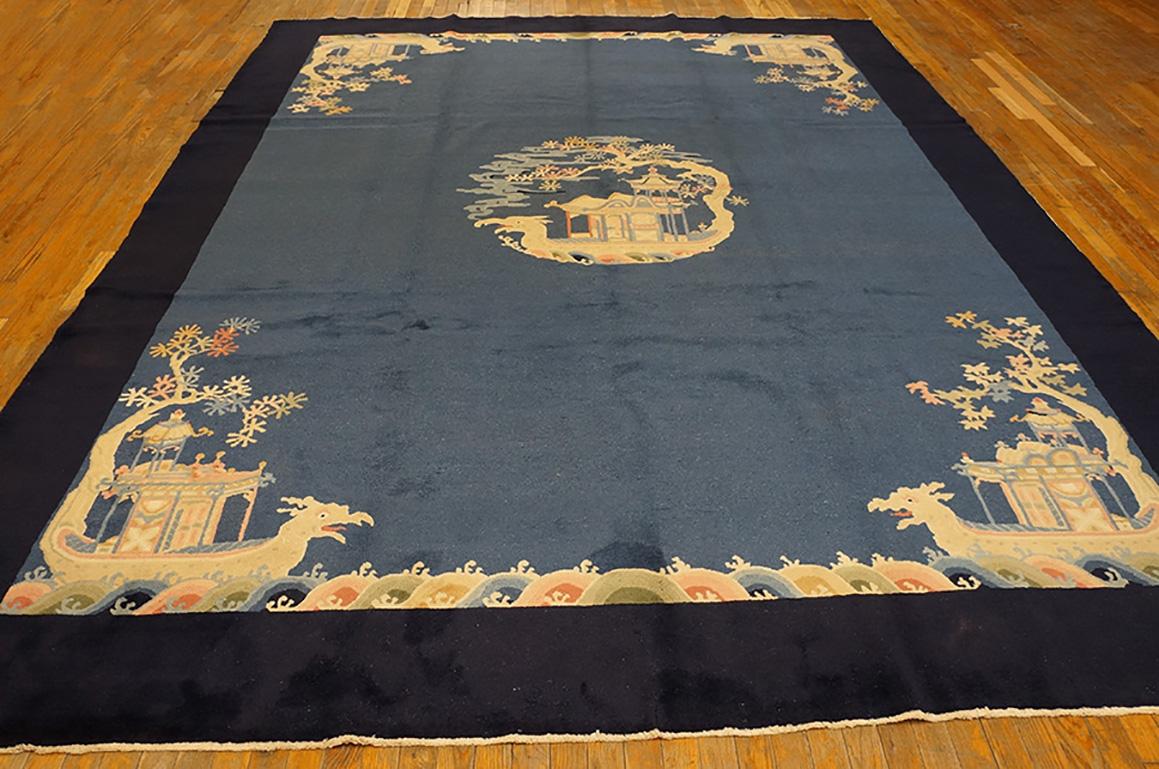 Chinesischer Pekinger Teppich des frühen 20. Jahrhunderts ( 9' x 11'9