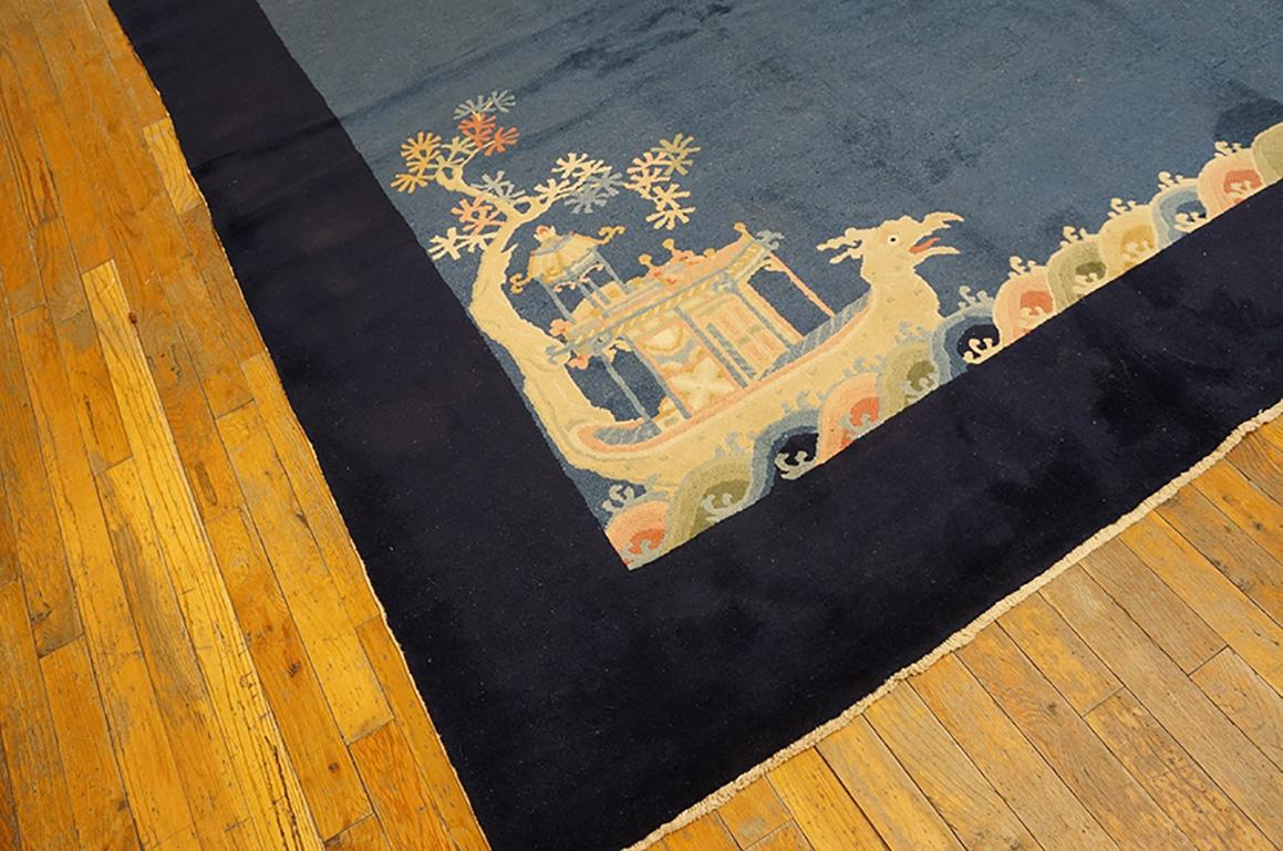 Chinesischer Pekinger Teppich des frühen 20. Jahrhunderts ( 9' x 11'9