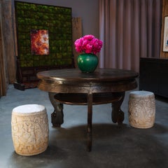Chinese Peony Limestone Drum
