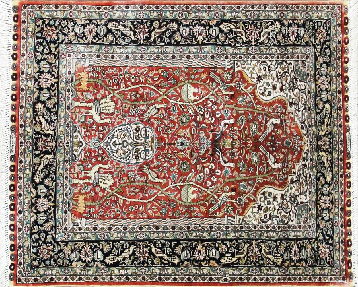 Tabriz Qum chinois en soie Design/One, très fin Arbre de vie en vente