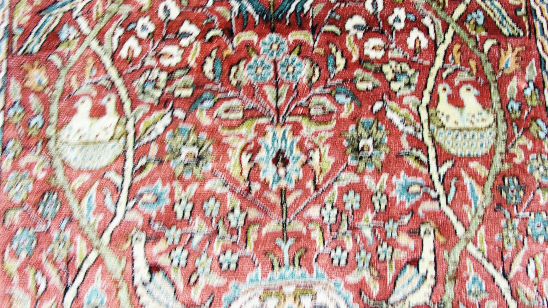 Qum chinois en soie Design/One, très fin Arbre de vie Excellent état - En vente à Evanston, IL