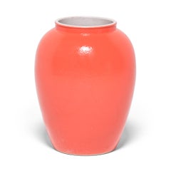 Persimmon Orange Oval Jar
