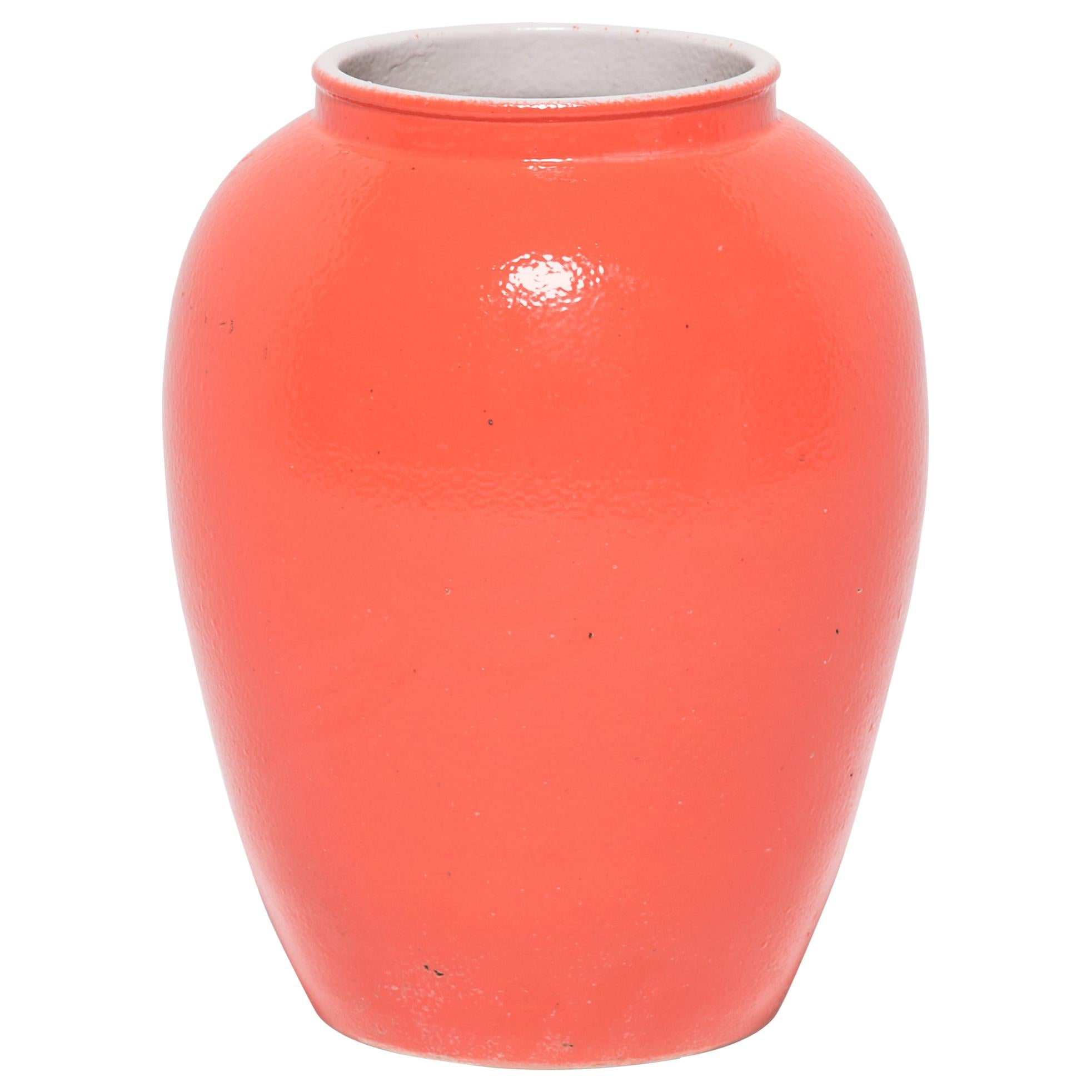 Chinese Persimmon Baluster Jar