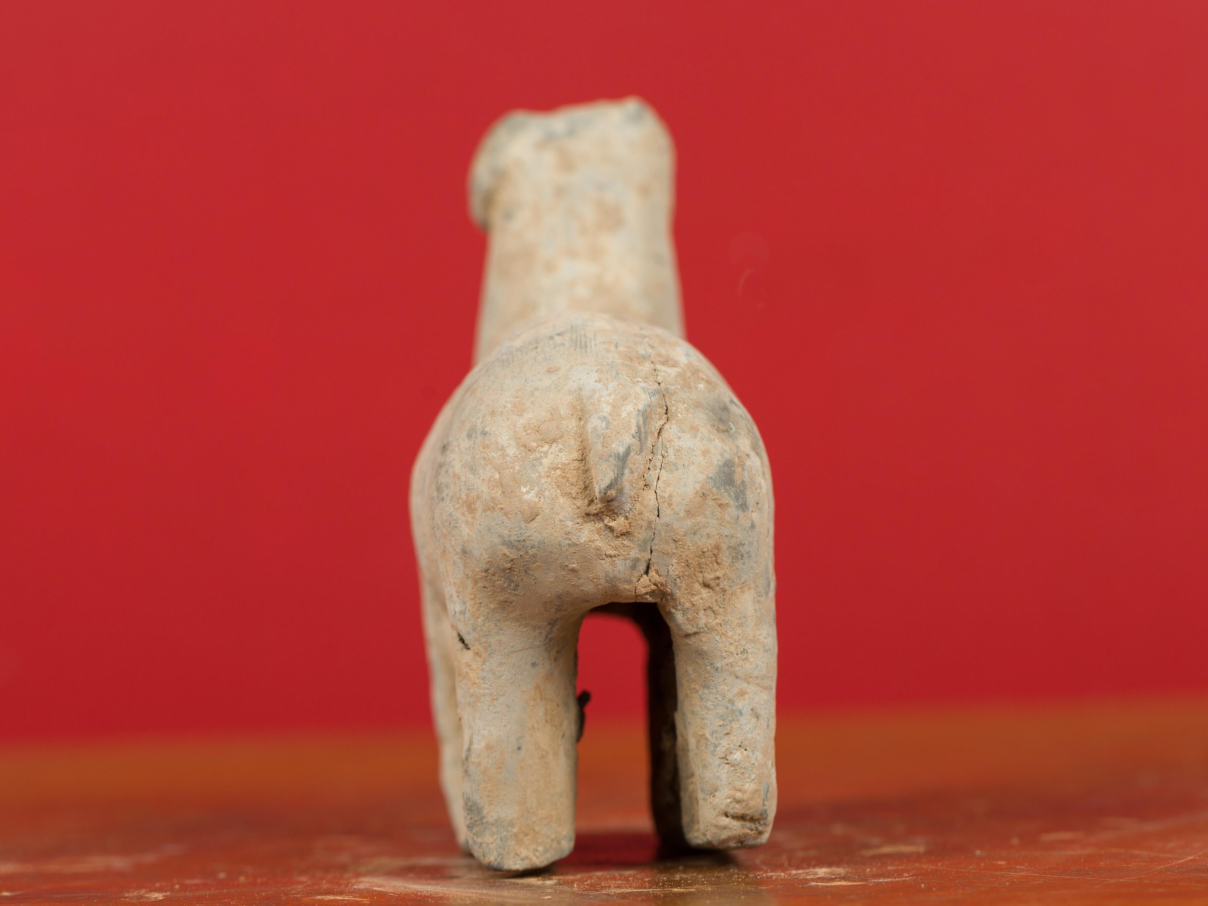 Chinese Petite Han Dynasty Terracotta Sheep Mingqi, circa 202 BC-200 AD 6