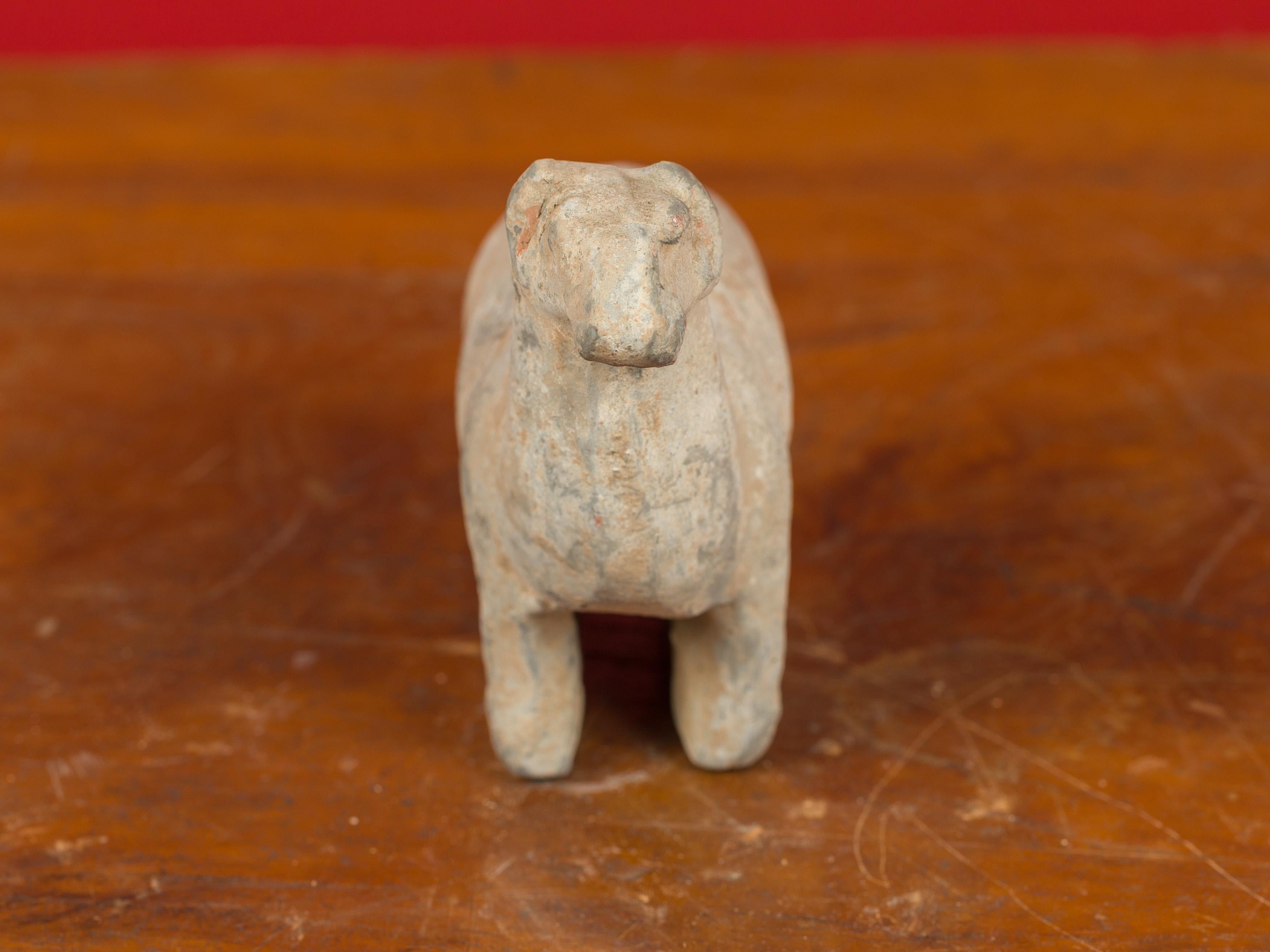 Chinese Petite Han Dynasty Terracotta Sheep Mingqi, circa 202 BC-200 AD 3