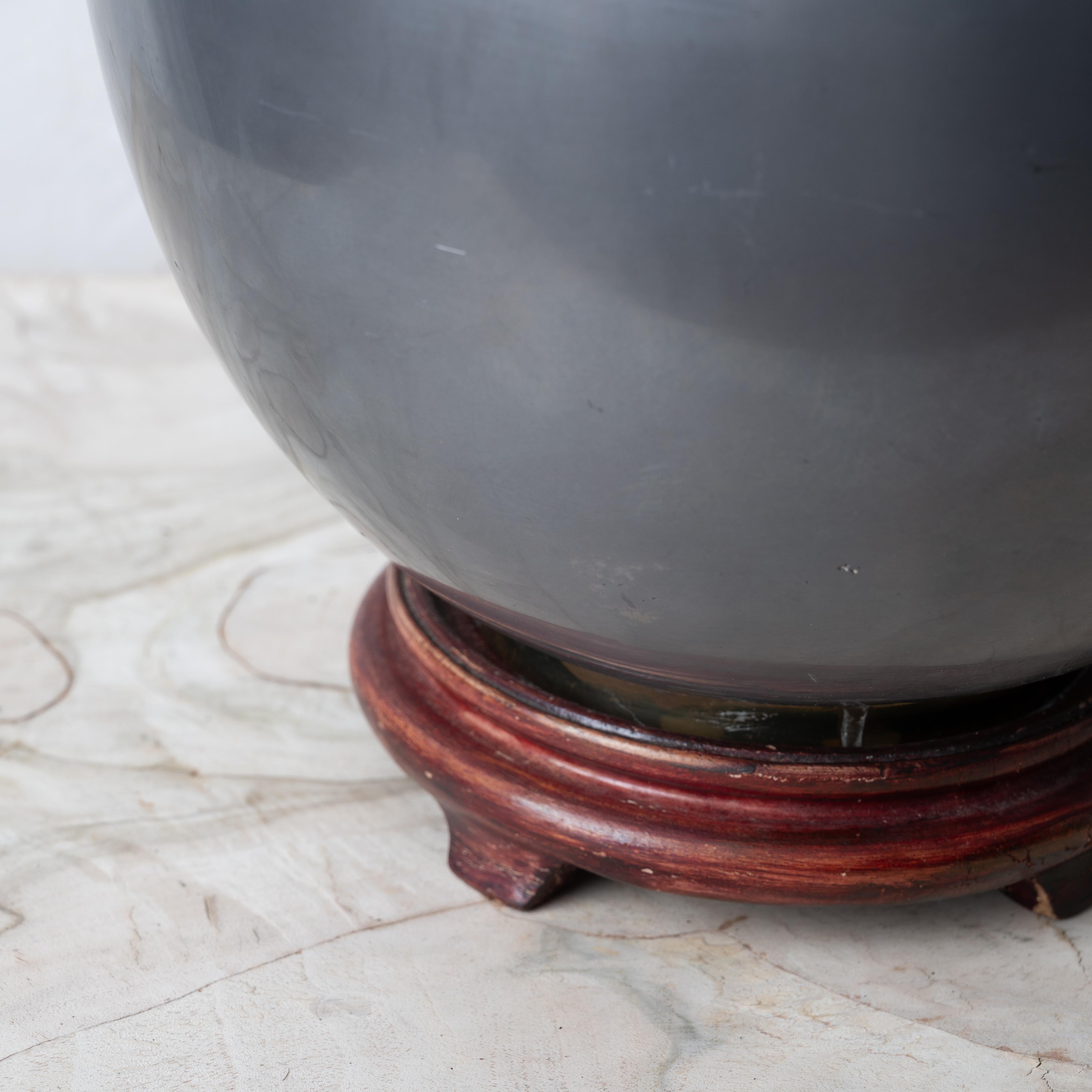Chinese Pewter Ginger Jar Lamps 4