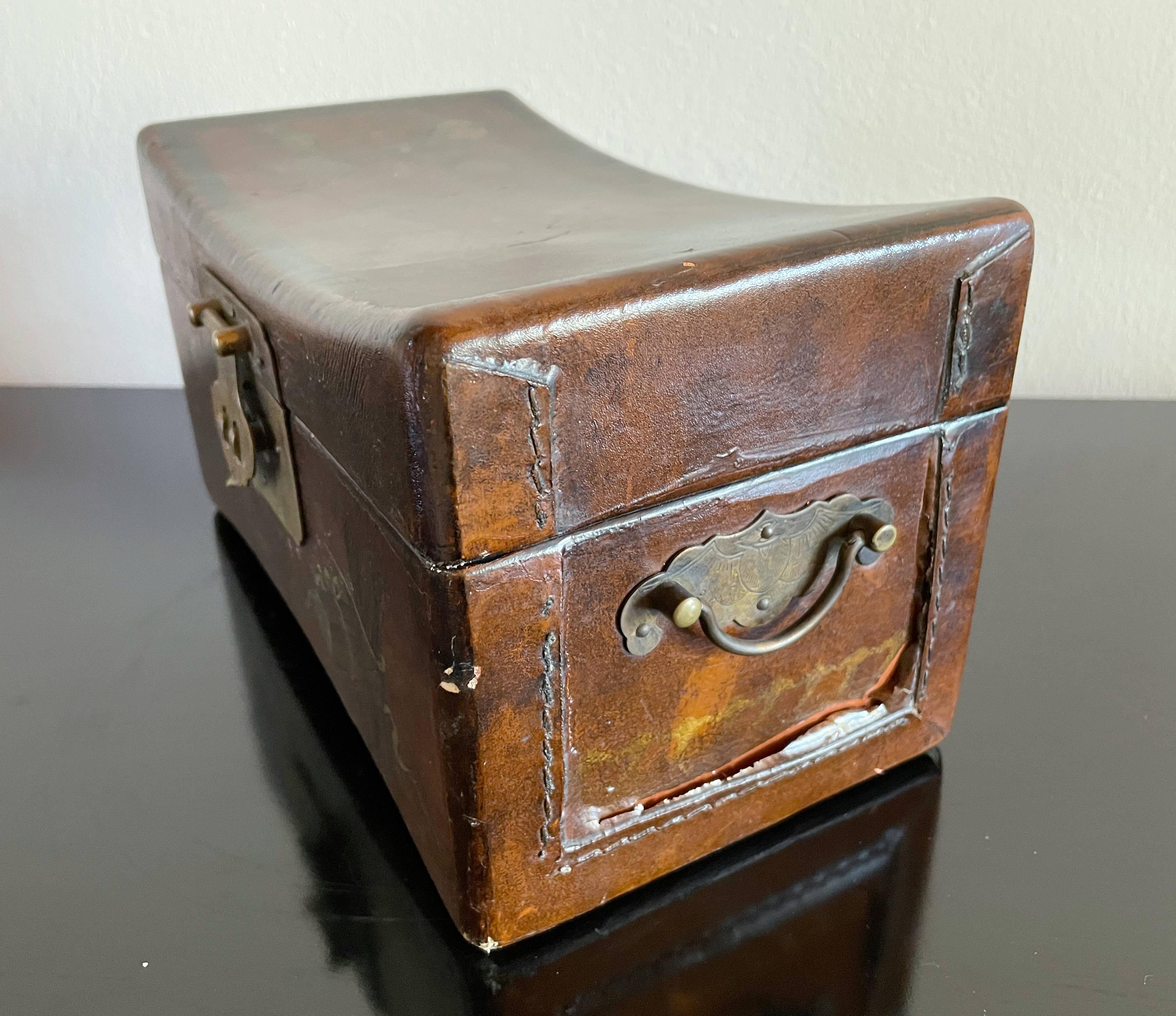 Wood Chinese Pillow Box For Sale