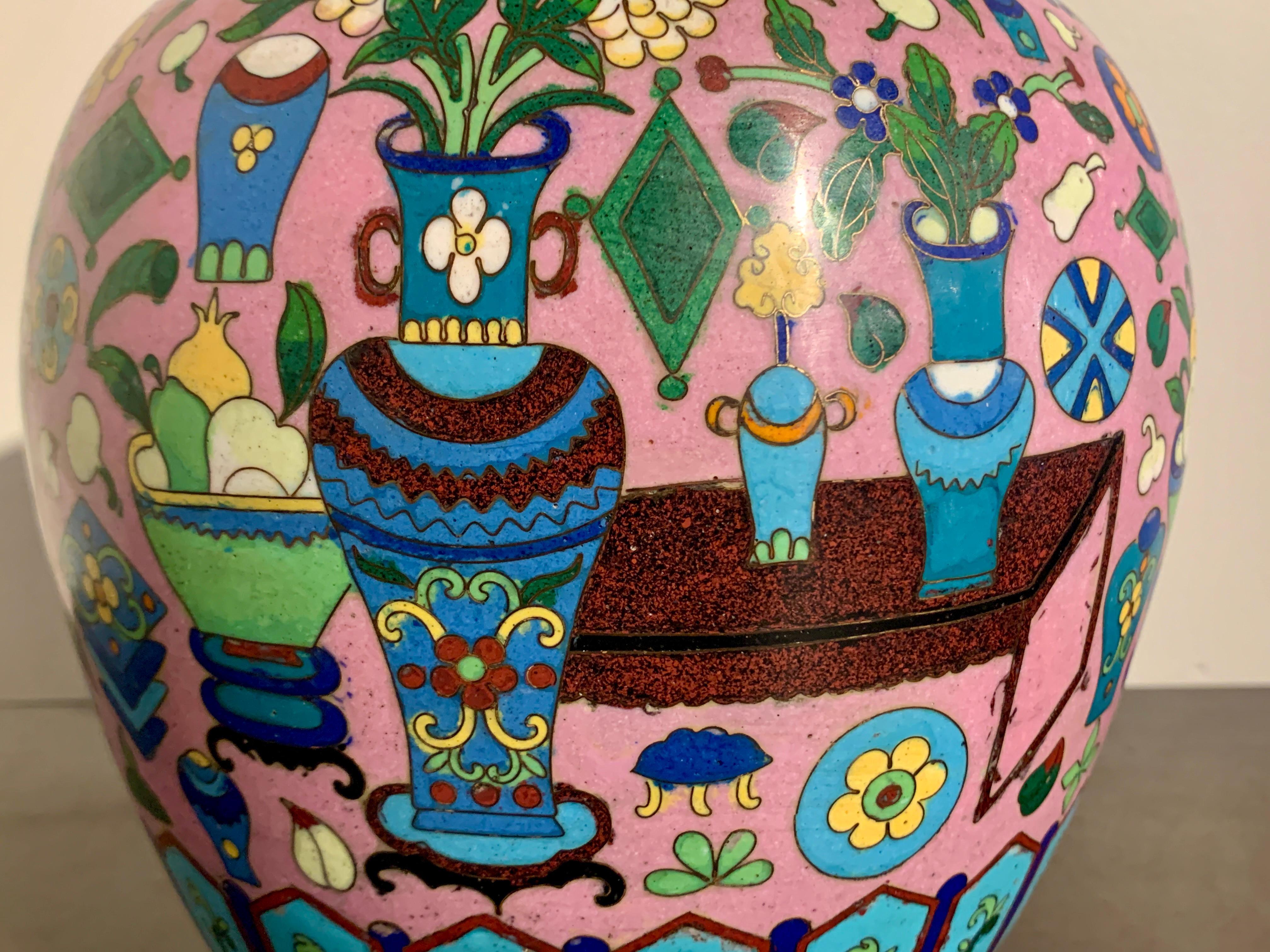 Chinese Pink Cloisonne 