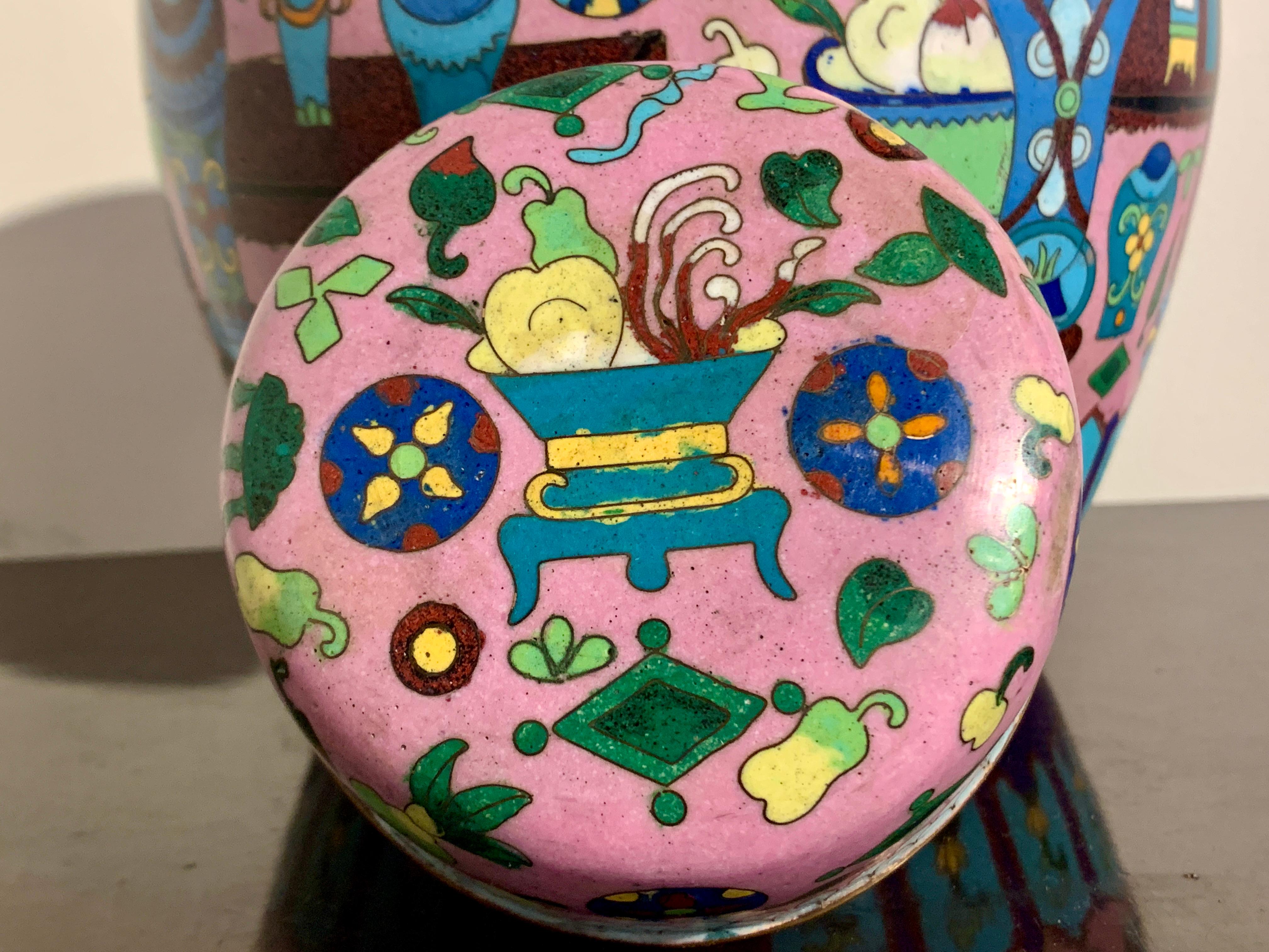 Qing Chinese Pink Cloisonne 