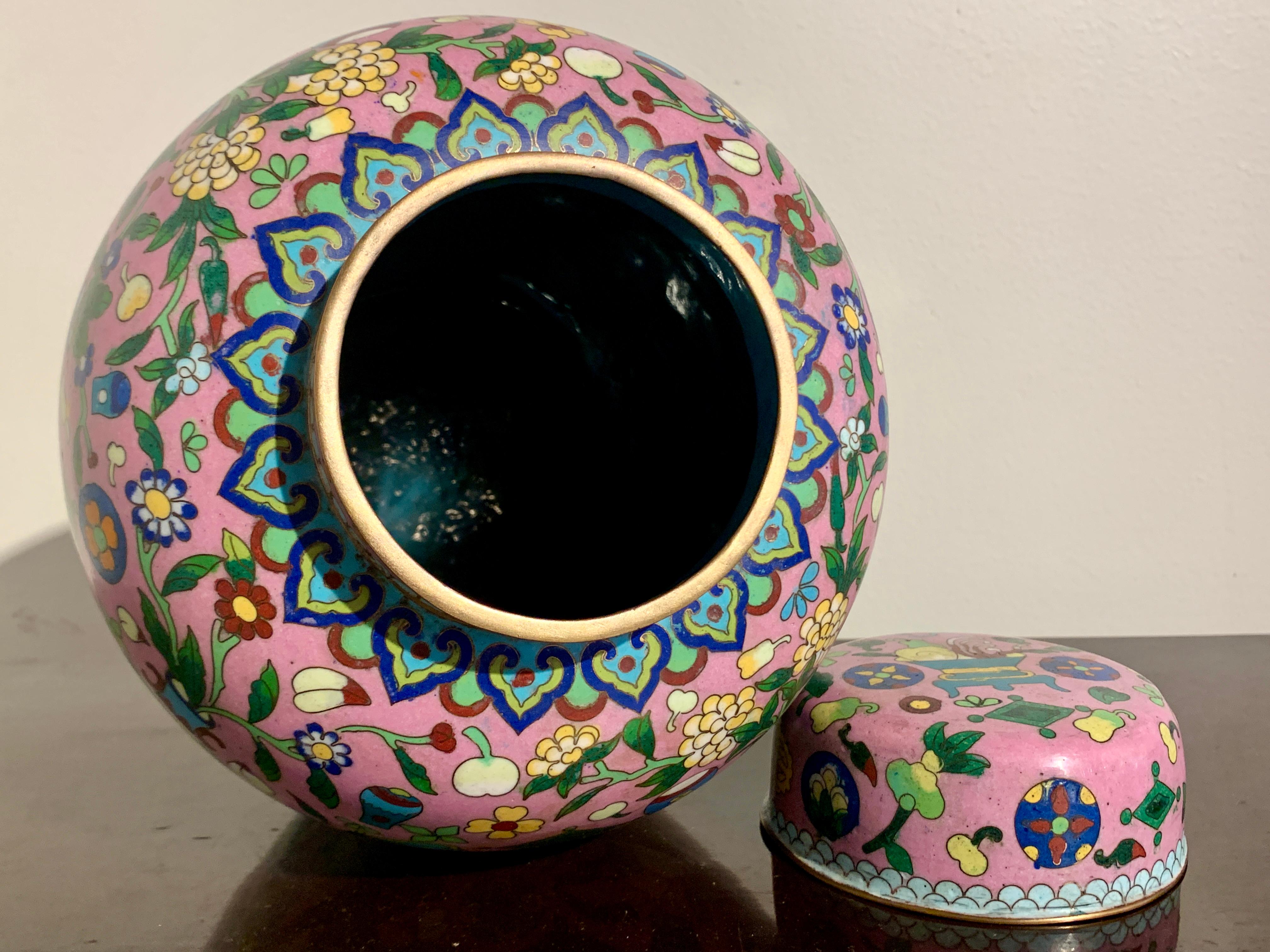 Chinese Pink Cloisonne 