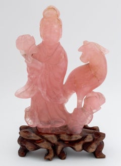 Chinese Pink Rock Crystal Sculptures, 7 Pcs.