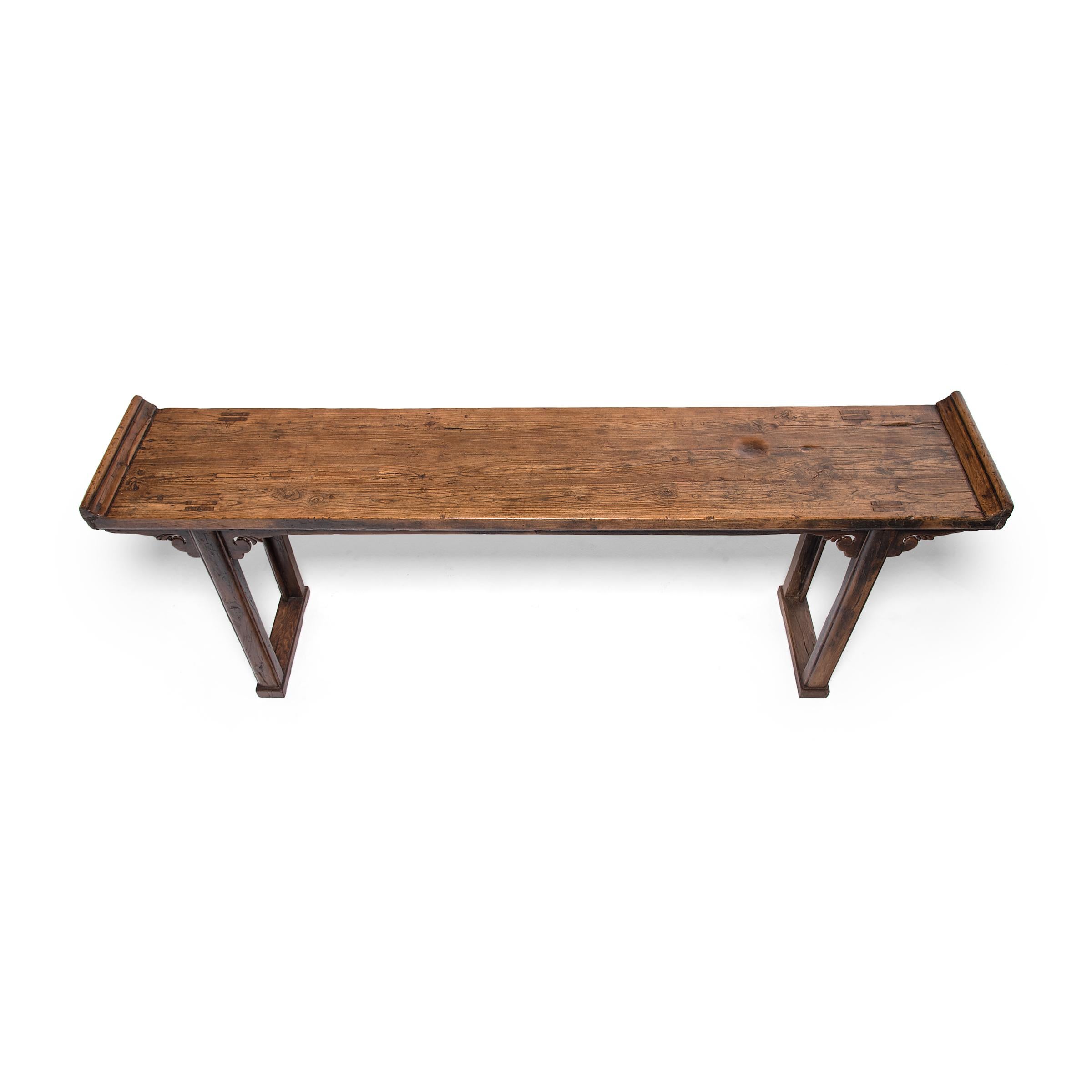 Chinese Plank Top Altar Table, circa 1800 In Good Condition In Chicago, IL