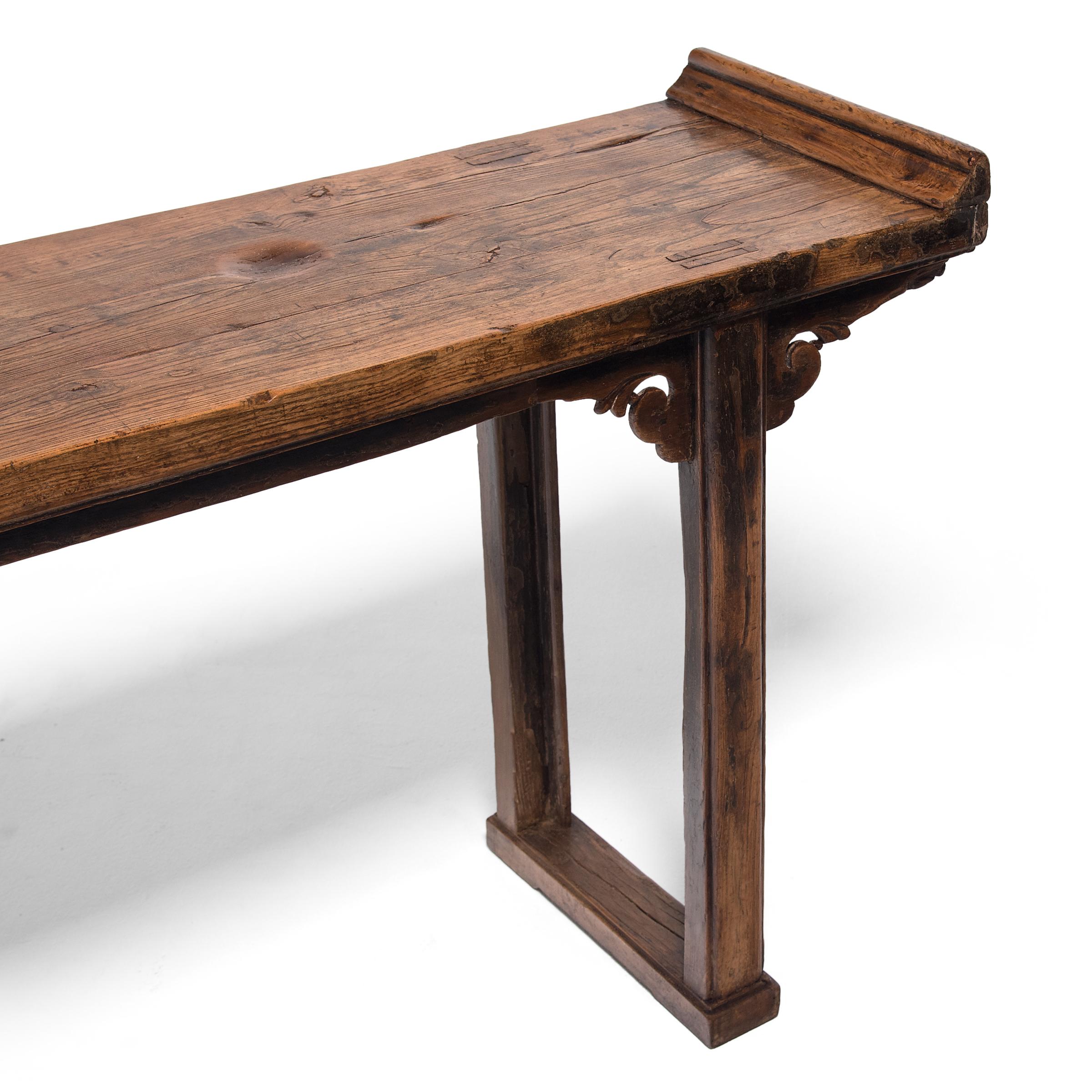 19th Century Chinese Plank Top Altar Table, circa 1800